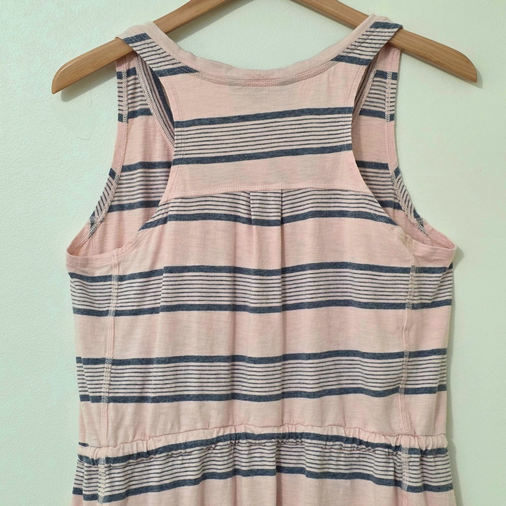 The North Face Sand Scape Tank Dress Sz L Pink Stripe Outdoor Hiking Pocket - Picture 5 of 13